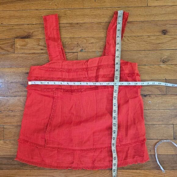 J Crew Black Label Tank Top Red Orange Size 2 - Picture 5 of 8